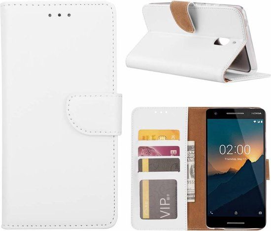 ZT Accessoires Book Case - Nokia 2.1 - White - Wallet Case