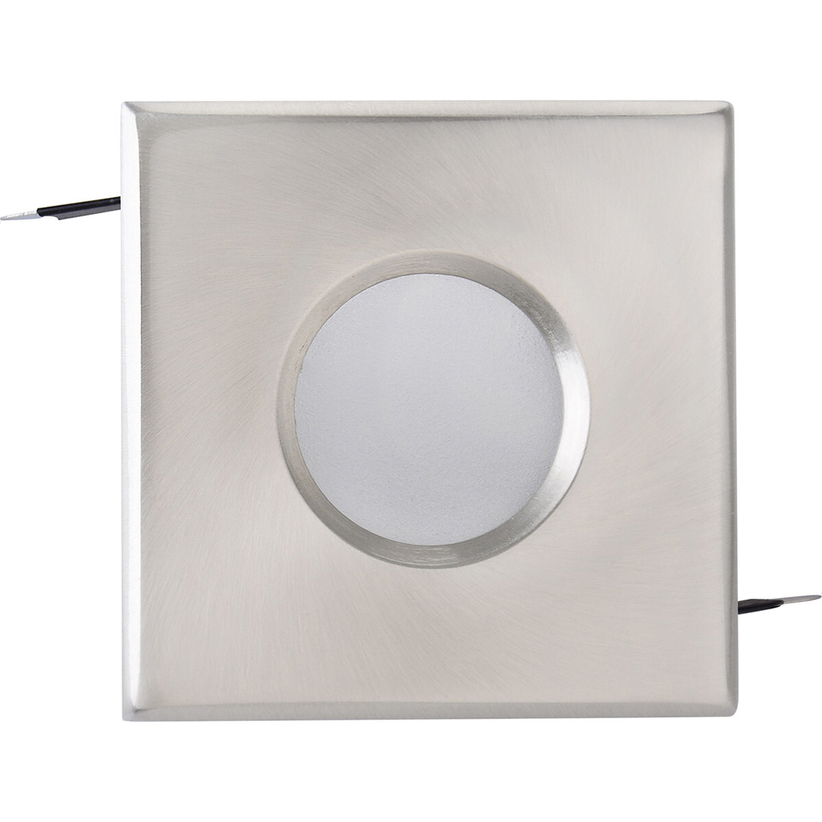 BES LED Spot Armatuur GU10 - Waterdicht IP65 - Inbouw Vierkant - Mat Chroom Aluminium/Glas - 82mm