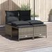 Maison Exclusive - Ensemble de meubles de jardin 4 pièces avec banc et coussins, gris, en polyrotin