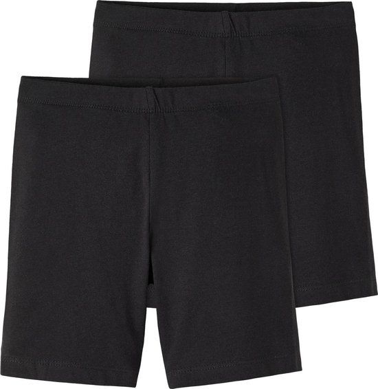NAME IT NKFVIVIAN 2P SOLID SHORT LEGGING NOOS - Meisjes - Maat 110/116 - Zwart