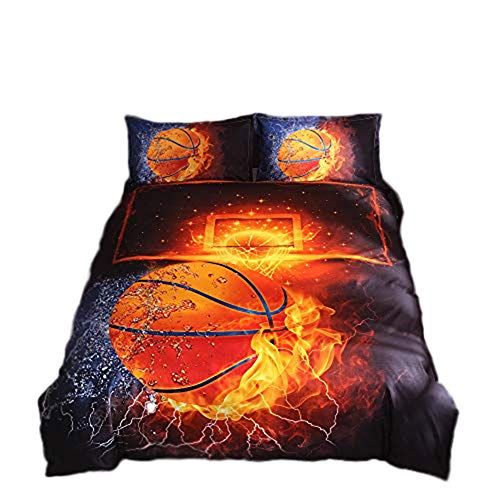 Onlyway Zacht Dekbedovertrek Sets Basketbal Beddengoed Sets Quilt Cover & Kussensloop - 7715623916272