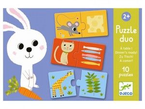 Djeco Puzzel duo - Aan tafel! - 10 x 2 stukjes