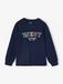 VERTBAUDET T-shirt met lange mouwen en bouclé-motief voor jongens marineblauw