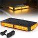 48 LED gyroscopic beacon, 12V-24V, amber warning light, 16 modes, waterproof (IP67), suitable for tractor, truck, car, trailer