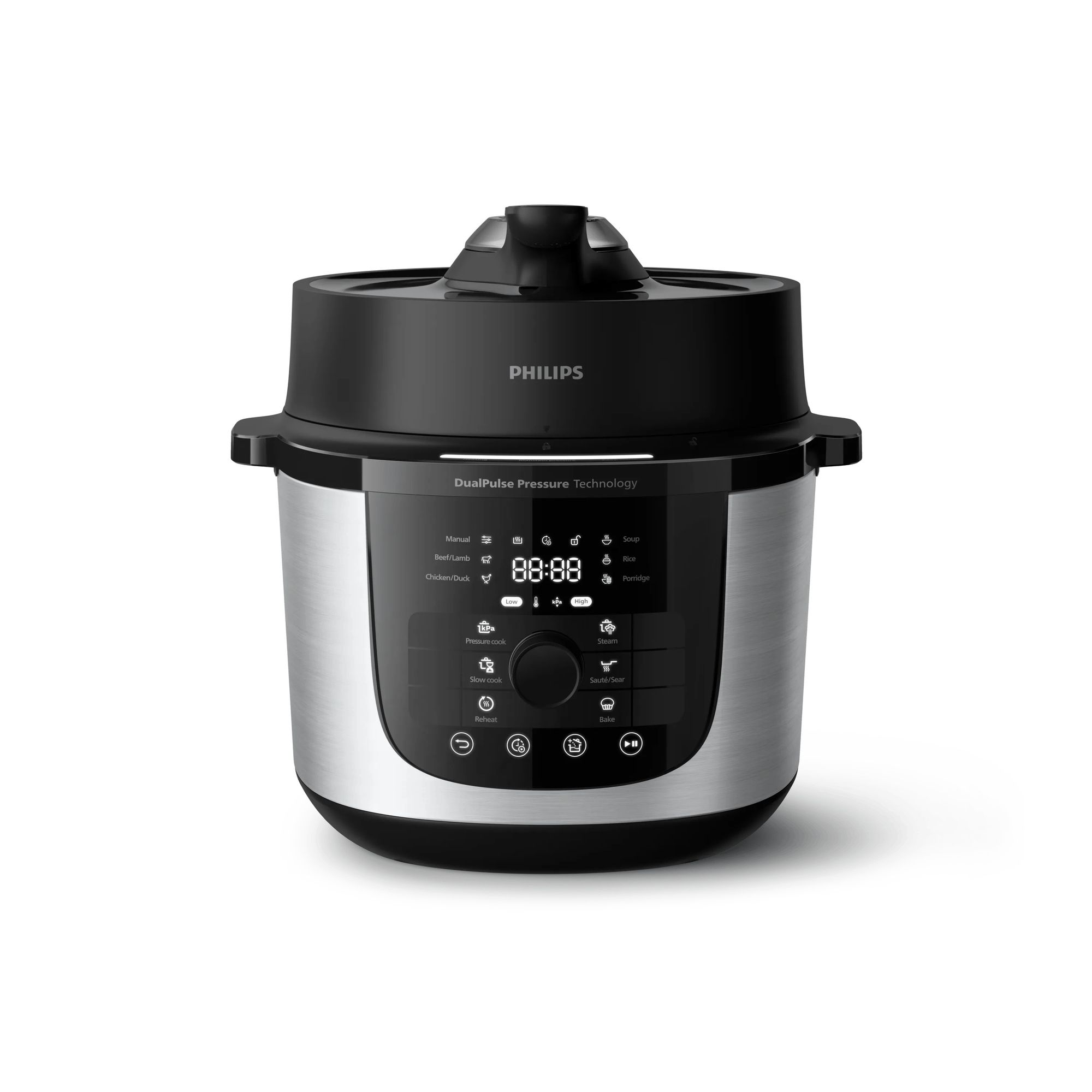 Philips 3000 Series Multicooker HD2616/70 - 6L - 1000W - Zwart/Roestvrijstaal - 13 Programma's