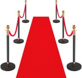 VEVOR 6-Delige Afzetpaalset met Rode Loper (10 M) en 4 Rode Fluwelen Touwen (1,5 M), Navulbare Voet voor Concerten, Tentoonstellingen, Hotels, Bioscopen (Zwart)