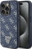 Guess 4G Triangle Logo Back Case - Apple iPhone 15 Pro - Bleu