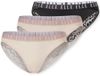 Elle 3-Pack Kanten brazilian slips dames - Lace - Combi / L - Zwart