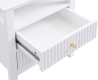Vente-unique Set van 2 nachtkastjes met 2 lades en 1 plank - MDF - Wit - NIRIVA