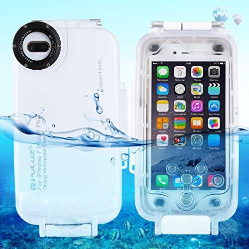 Loboo Idea Duiktas, 40m/130ft Surfing Zwemmen Snorkeling Photo Video Waterdichte Beschermhoes Onderwater Behuizing voor iPhone 7 Plus & 8 Plus, Transparant, For iPhone 7plus & 8plus