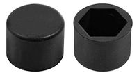 Lampa 2245 Naafdoppen, Silicone, Zwart, 19 mm