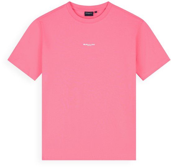 Ballin Amsterdam Jongens Loose fit T-shirt Crewneck SS Baby Pink Maat 10