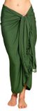 PANASIAM Sarong Unicolor Wikkeljurk Vrouwen XL Groen Viscose