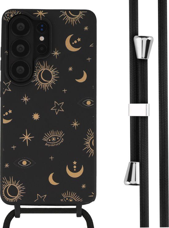 imoshion Hoesje - Geschikt voor Samsung Galaxy S26 Ultra - Siliconen design hoesje met koord - Sky Black