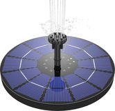 Merkloos / Sans marque Zonnefontein 3.5W met 1500mAh-batterij en 4 Sproeiers - Zonne-waterfontein Voor Buiten Vogelzwembad - Tuindecoratie Solar Fontein