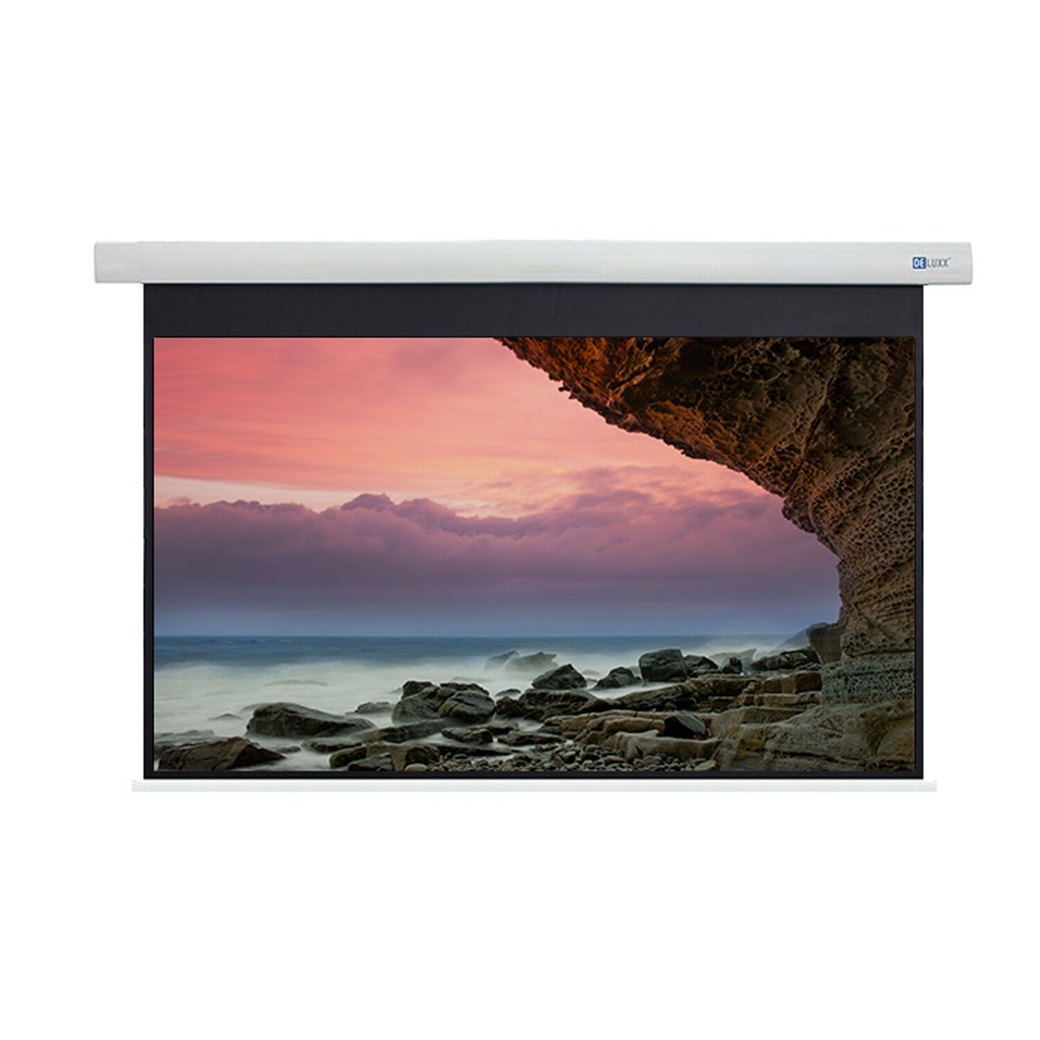 Deluxx cinema motor projectiescherm 203 x 114 92 inch 4K fibre MWHT