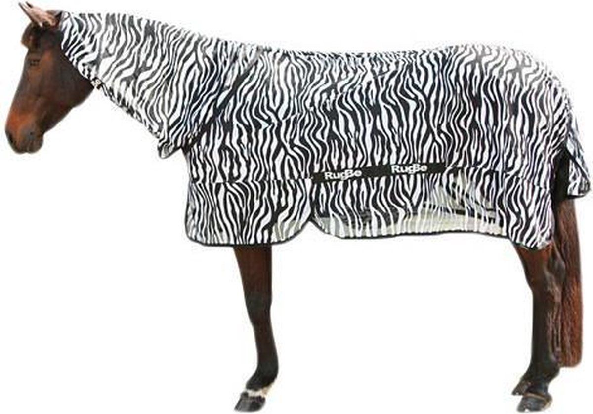 Kerbl Vliegdeken Zebra incl. nekdeel 215cm - Zwart/Wit
