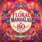 Flower Mandalas Coloring Book: 80 Beautiful Floral Mandalas for Relaxation, Stress Relief, Creativity, and Mindfulness