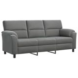 vidaXL - Bank - Donkergrijs - 214 x 85 x 93 cm - fluweel