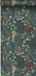 ESTAHome Behang Bosdieren Donkerblauw, Groen en Bruin - Vliesbehang - 53 cm x 10.05 m