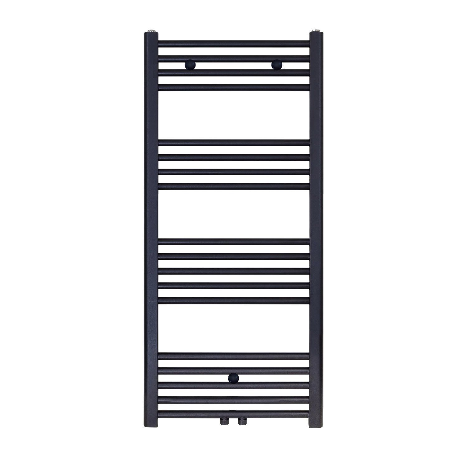 Boss & Wessing Designradiator nile gobi 120x50 cm geborsteld mat zwart midden-onderaansluiting