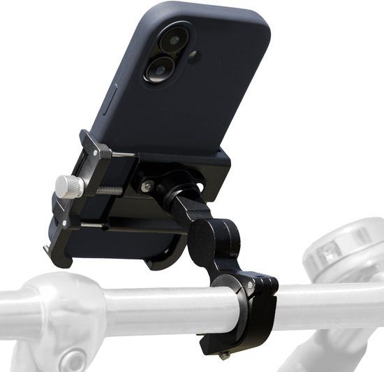 imoshion Aluminium Telefoonhouder Fiets - 360° draaibaar - Lichtgewicht - Universeel - Zwart