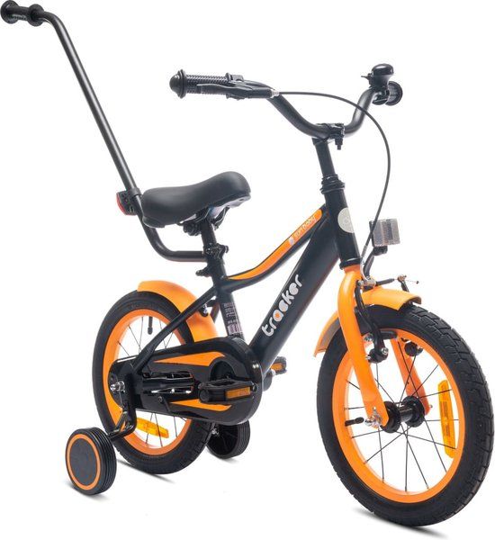 Sun Baby Tracker Bike Kinderfiets voor jongens 14 inch Oranje Neon
