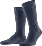 FALKE Stark Temper eenkleurig wol sokken heren blauw - maat 39-42