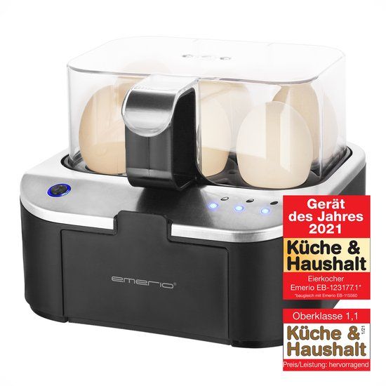 Emerio Smart Eierkoker Elektrisch - 6 Eieren - 400W - Zwart