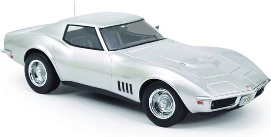 Norev Chevrolet Corvette C3 1969 zilver modelauto 1:18