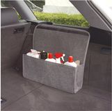 UNITEC 73615 Kofferbakorganizer, Kofferbaktas met klittenbandsluiting, Robuust grijs naaldvilt, Zwart