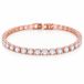 LGT JWLS Rosegoudkleurige Dames Tennisarmband met Witte Zirkonia 4 mm - 18cm