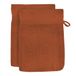 Soleil d'ocre Set van 2 Katoenen Washandjes, 500 gr/m2, 16 x 21 cm, Lagune Terra