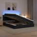 Maison Exclusive - Lit LED avec rangement et matelas, noir, 140 x 190 cm, revêtement