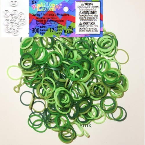 Rainbowloom 300 CT siliconen rubberen band navulling Pack Spring Thema [Inclusief C-clips!]