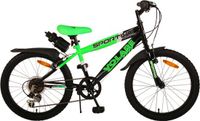 Volare Sportivo Kinderfiets - Jongens - 20 inch - Neon Groen Zwart - 6 versnellingen