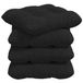 vidaXL Zitkussens 4 stuks Stof Zwart 40 x 40 x 12 cm