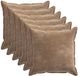 vidaXL Taie d'oreiller 6 pièces Bois Marron 65 x 65 cm Chenille Tissu