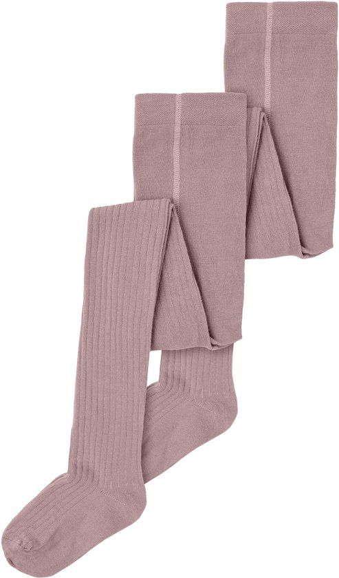 NAME IT - NKNPANTYHOSE RIB 2P NOOS - Unisex - Woodrose - Katoen/Polyamide/Elastaan - Maat 50/56