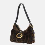 GUESS Camden Mini Shoulder Bag Leopard donkerbruin