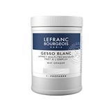 Lefranc & Bourgeois 300658 Gesso, witte, universele primer voor acrylverf, klaar voor gebruik, mat ondoorzichtig, ondoorzichtig, voor canvas, papier, steen, hout, gips, pot van 500 ml