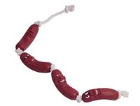Nobby Vinyl worstenketting Classic 4-delig, 75 cm, rood