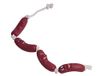 Nobby Vinyl worstenketting Classic 4-delig, 75 cm, rood