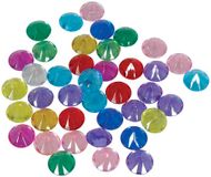 FIESTAS GUIRCA | 50 kleurrijke decoratieve stenen (1,50 cm) – accessoires voor piratenfeesten, marquises en woestijnprinses – ideaal voor feesten en elegante evenementen – meerkleurig