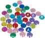 FIESTAS GUIRCA | 50 kleurrijke decoratieve stenen (1,50 cm) – accessoires voor piratenfeesten, marquises en woestijnprinses – ideaal voor feesten en elegante evenementen – meerkleurig