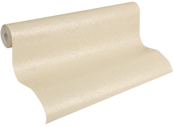 AS Creation Creme behang Nobile 959823 Vliesbehang Effen 0,70 m x 10,05 m klassiek