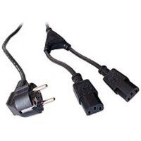 Dexlan 808410 electriciteitssnoer Zwart 1,8 m Netstekker type F 2 x C13 stekker