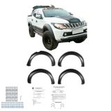 Oneway Set spatbordverbreders (Fender Flares) compatibel met Mitsubishi L200 Triton 5 2015-2019 & Fiat Fullback 2015-2019 - Matzwart