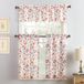No. 918 Dora Bloemen Semi-Sheer Rod Pocket Keuken Gordijn Set, 54 "x 36", Koraal