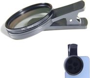 Lentille de téléphone ronde polarisée sans marque 52 mm avec clip